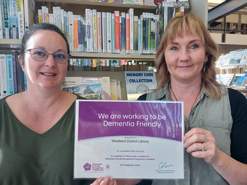 Library Manager Natasha Morris, and Library Assistant Libby Hicks who has led the project.